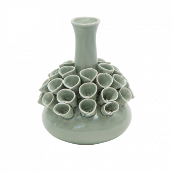 by Room Vase aus Keramik rund grün 