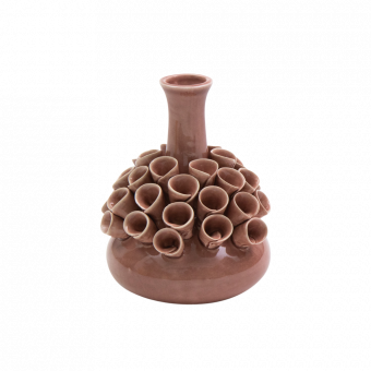 by Room Vase aus Keramik rund rosé 