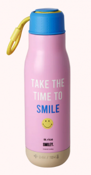 Rice Thermosflasche Smiley Rosa 