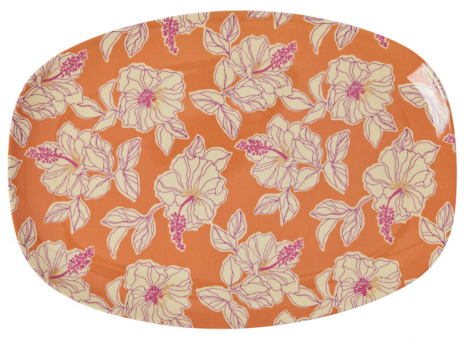 Rice Faded Hibiscus Print Platte 