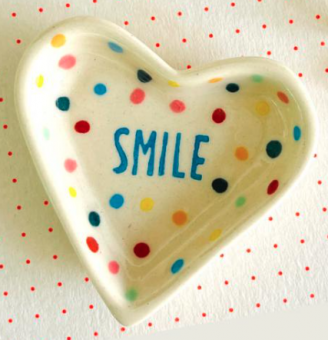 Noi Keramikschale Heart Smile Dots 