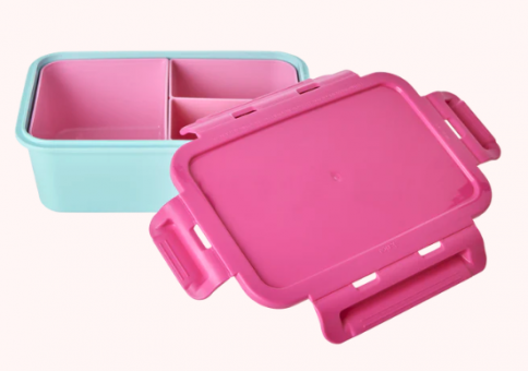 Rice Lunchbox mit 3 Fächern Pink/Mint 