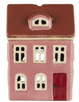ibLaursen Nyhavn Haus für Teelicht mit roter Türe 