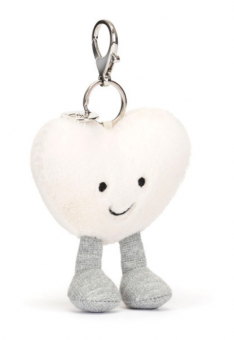 Jellycat Amuseables Cream Heart Bag Charm 