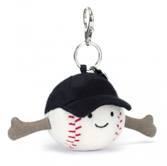 Jellycat Amuseables Sports Baseball Bag Charm 