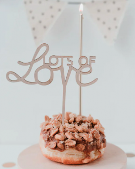 Eulenschnitt Cake Topper 'Lots of Love' 