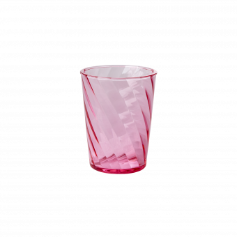 rice Acryl Wasserglas Twisted Swirl Pink 