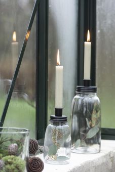 Erlesene Geschenk- und Wohnartikel, ibLaursen Kerzenhalter Glas für dünne  Kerze