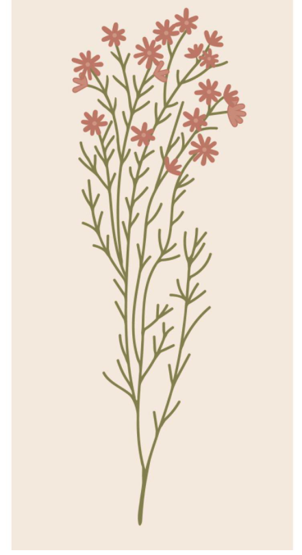 ibLaursen Papierserviette Blume Rosa