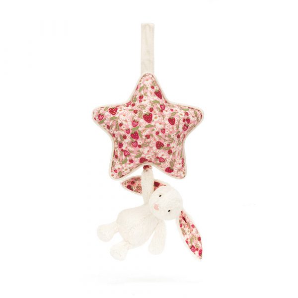 Jellycat Blossom Cream Bunny 'Berry' - Musical Pull