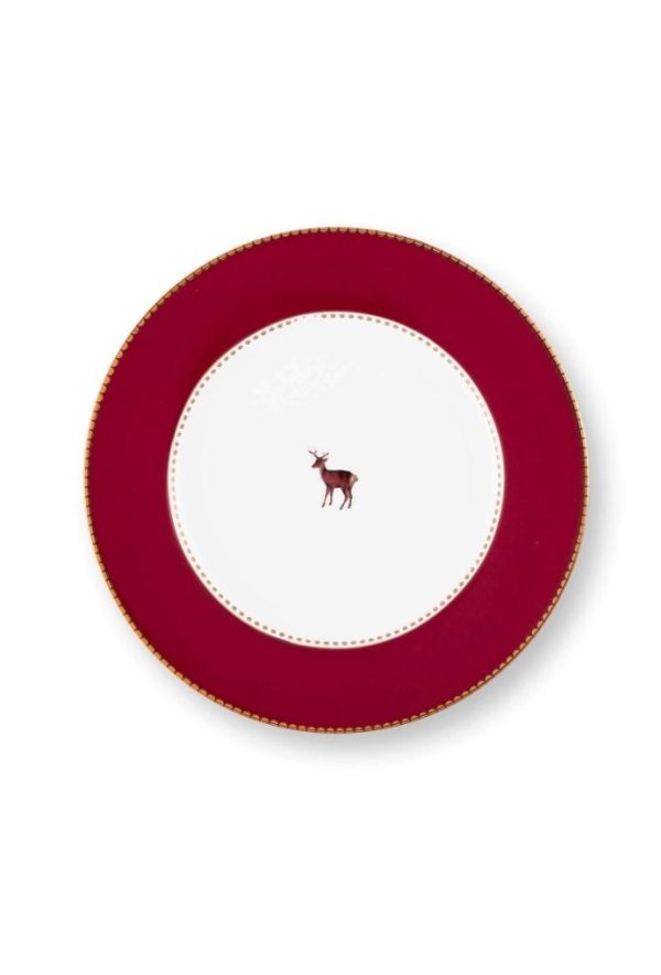 Pip Studio Teller Love Birds Deer Dark Red - 17 cm