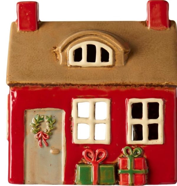 ibLaursen Christmas Teelichthaus Stillenat - Türkranz und Geschenke