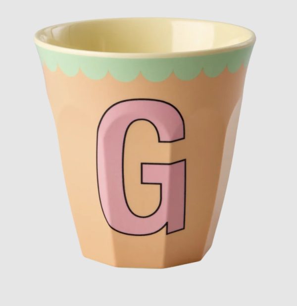 Rice Buchstabenbecher Vintage Peach - G