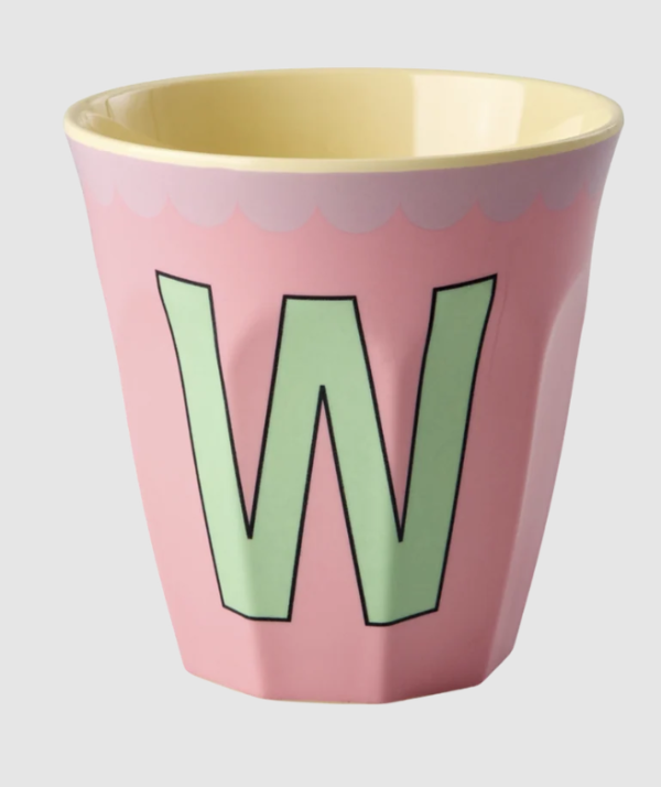 Rice Buchstabenbecher Vintage Rosa - W