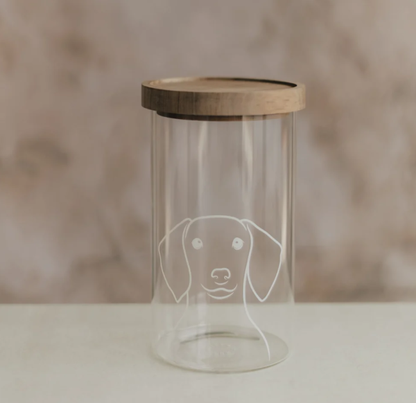 Eulenschnitt Vorratsglas 19cm - Hund