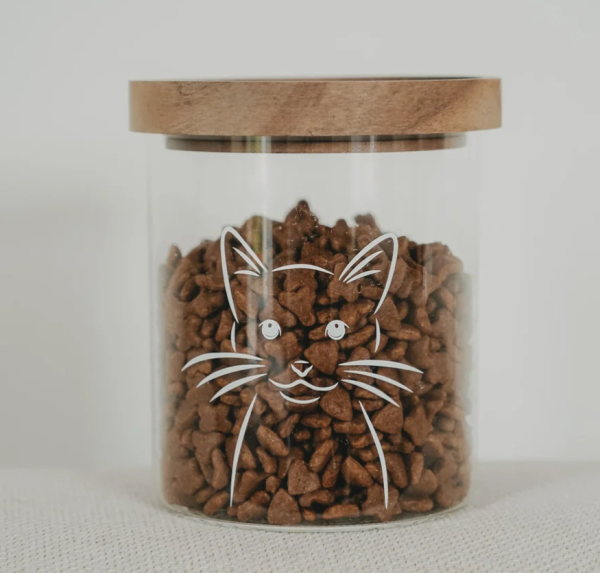 Eulenschnitt Vorratsglas 13cm - Katze