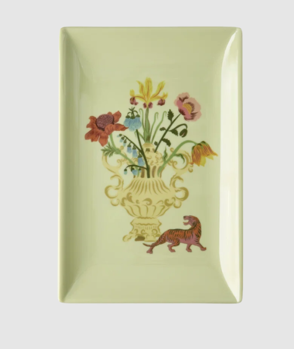 Rice Sushi Teller - Chinese Print - Green
